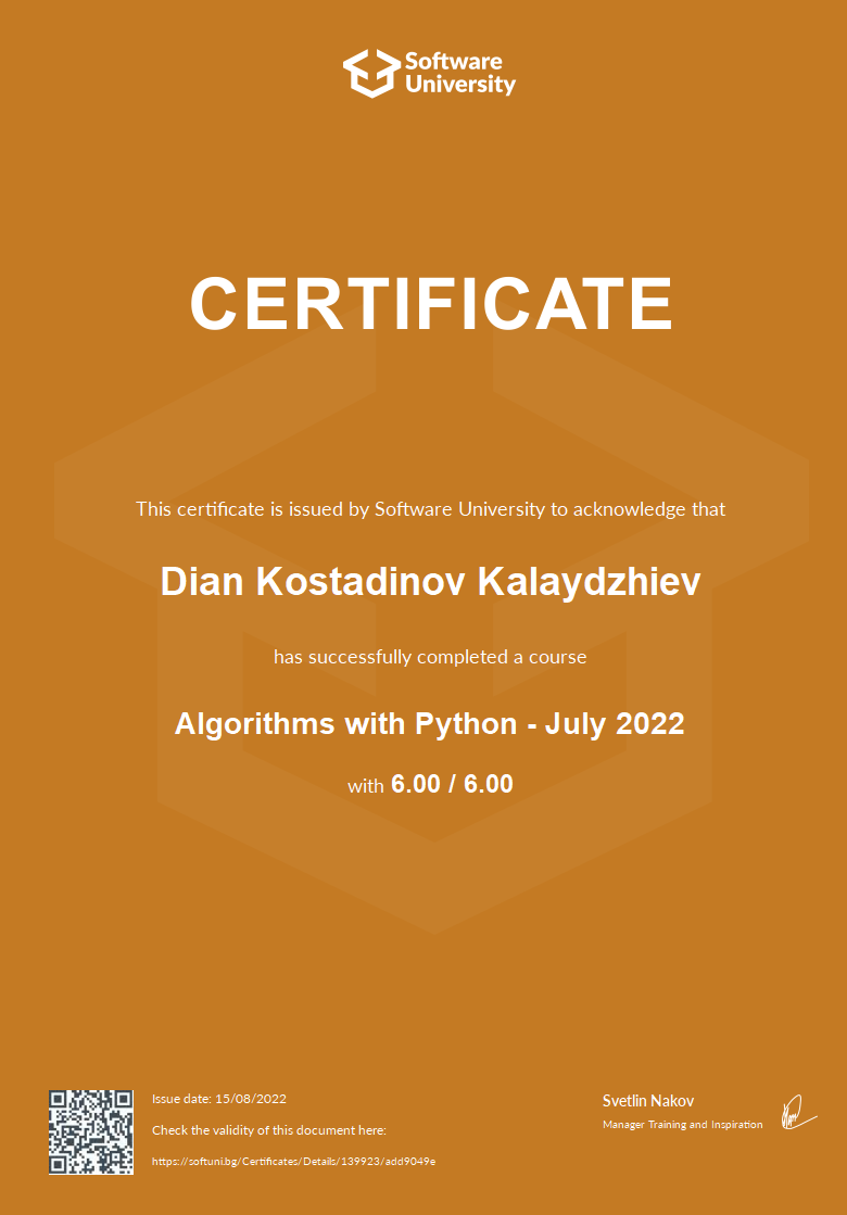 Certificate image