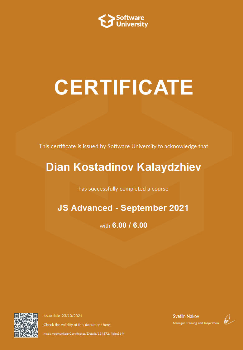 Certificate image