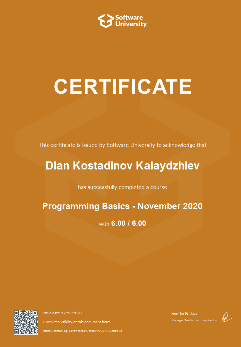 Certificate image