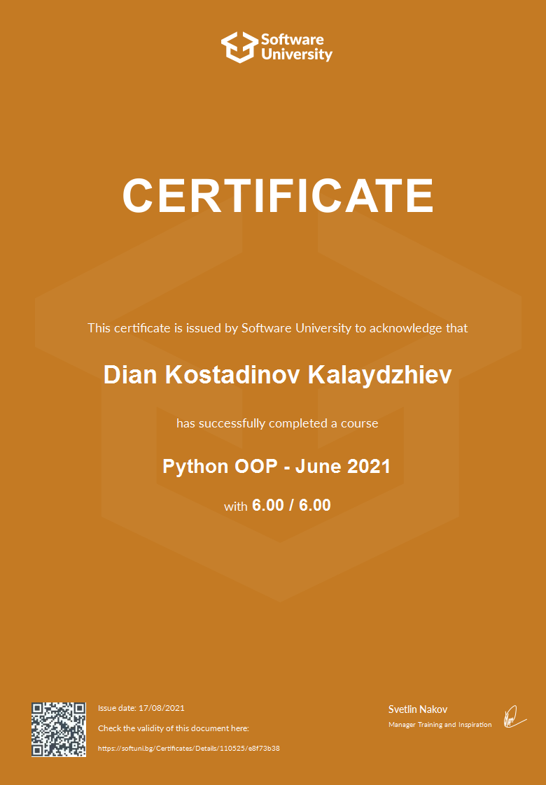 Certificate image